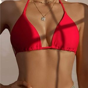 Red bikini-top and bottom M size